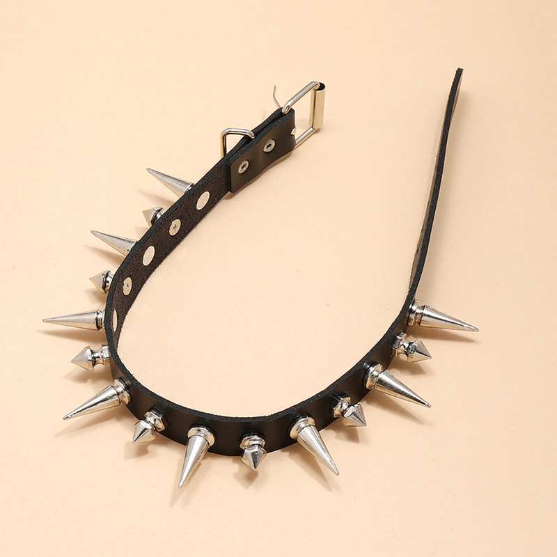 Punk Lange Spike Choker Faux L - Goth Punk Spike Choker recensie en prijs