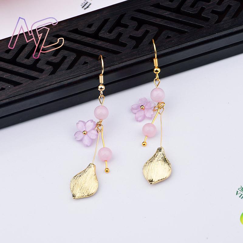 Roze natuurlijke jade bloem oo - Earrings recensie en prijs
