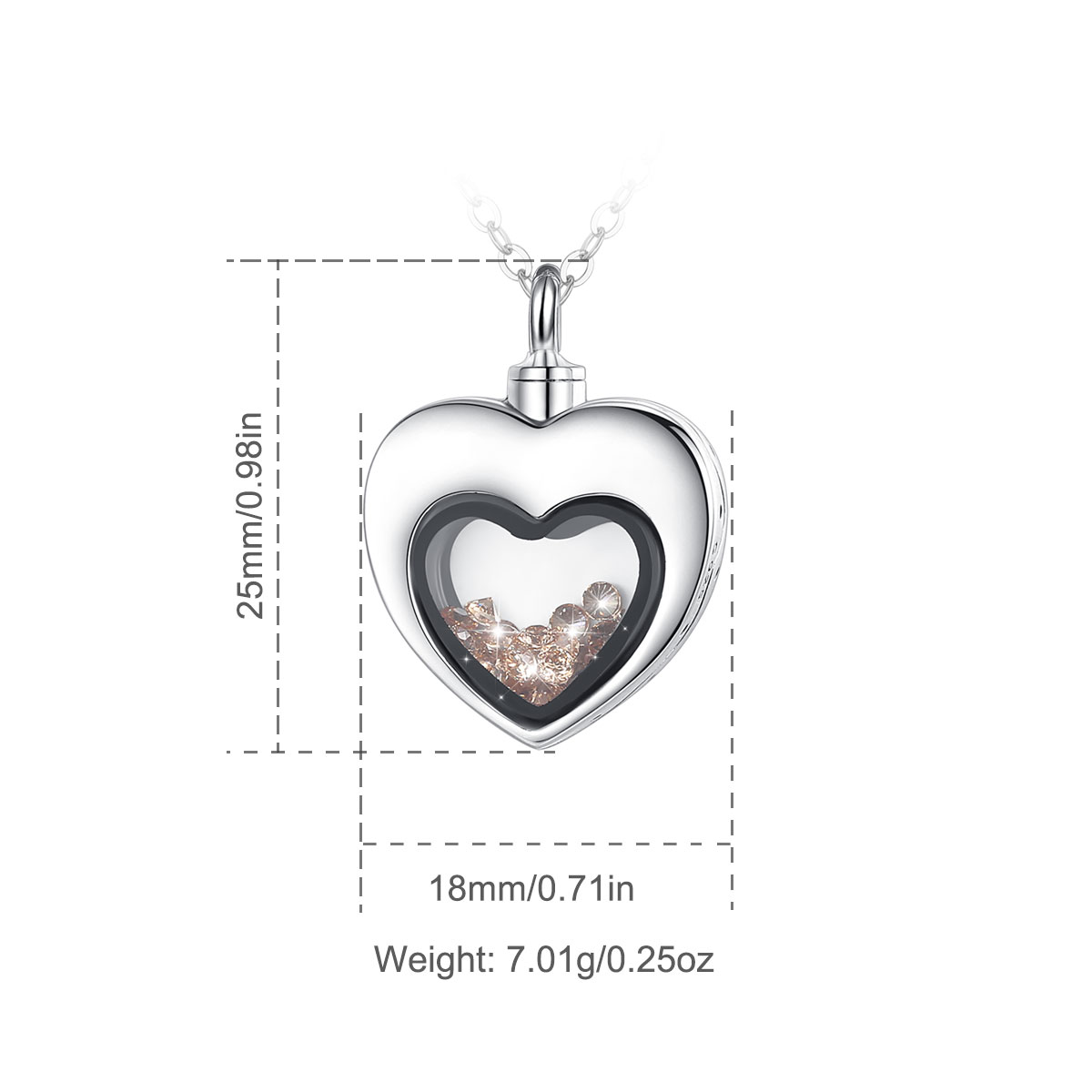 Eudora Sterling Zilver Hart Me - Heart Locket Necklace Photo recensie en prijs