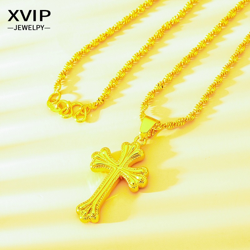 9999 24K echt gouden klassieke - Cross Pendant Necklace Gold recensie en prijs