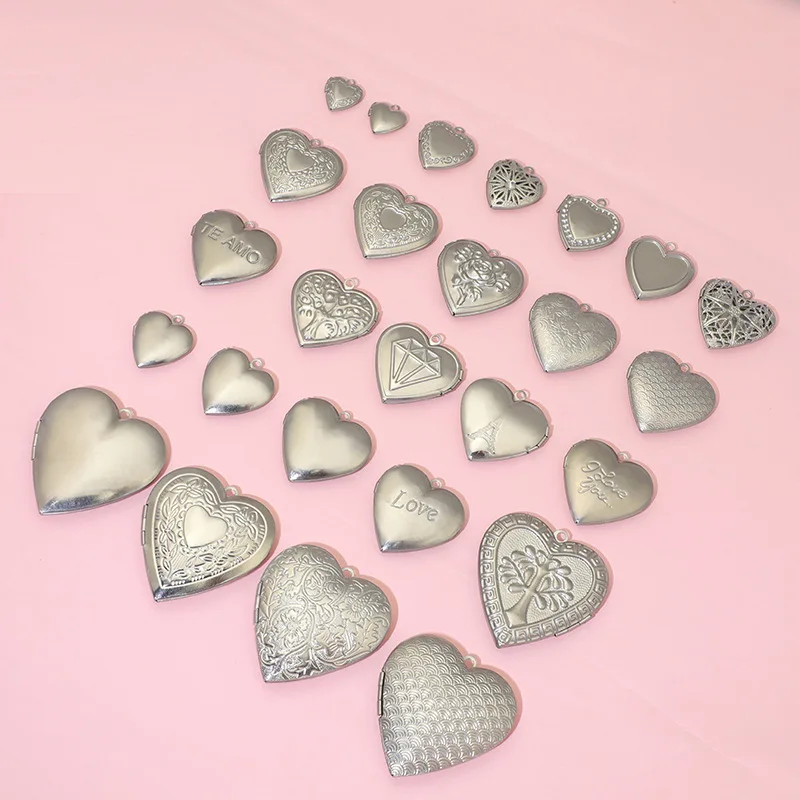 Boyute (20 Stuks/partij) 316 R - Heart Locket Necklace Photo recensie en prijs