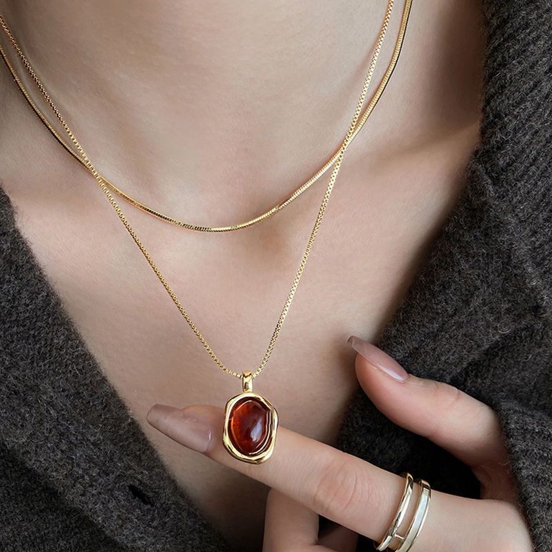 Fashion Vintage Dubbellaags Na - Layered Pendant Necklace Aesthetic recensie en prijs