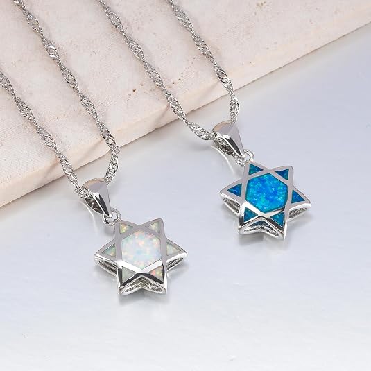 Davidster Opaal hanger ketting - Necklaces recensie en prijs