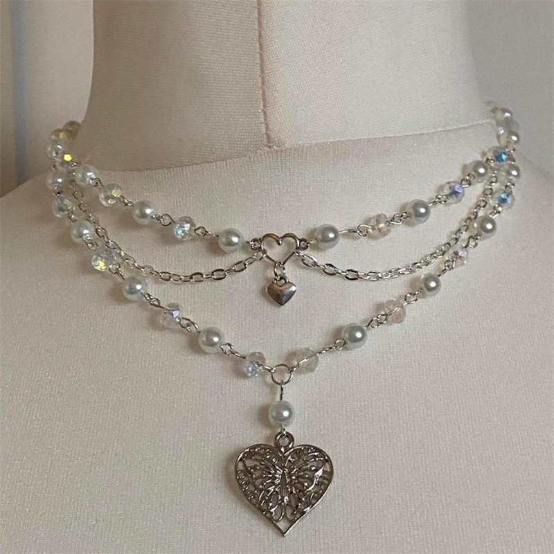 Vlinder Hart Parels Ketting Vo - Pearl Choker Necklace Vintage recensie en prijs