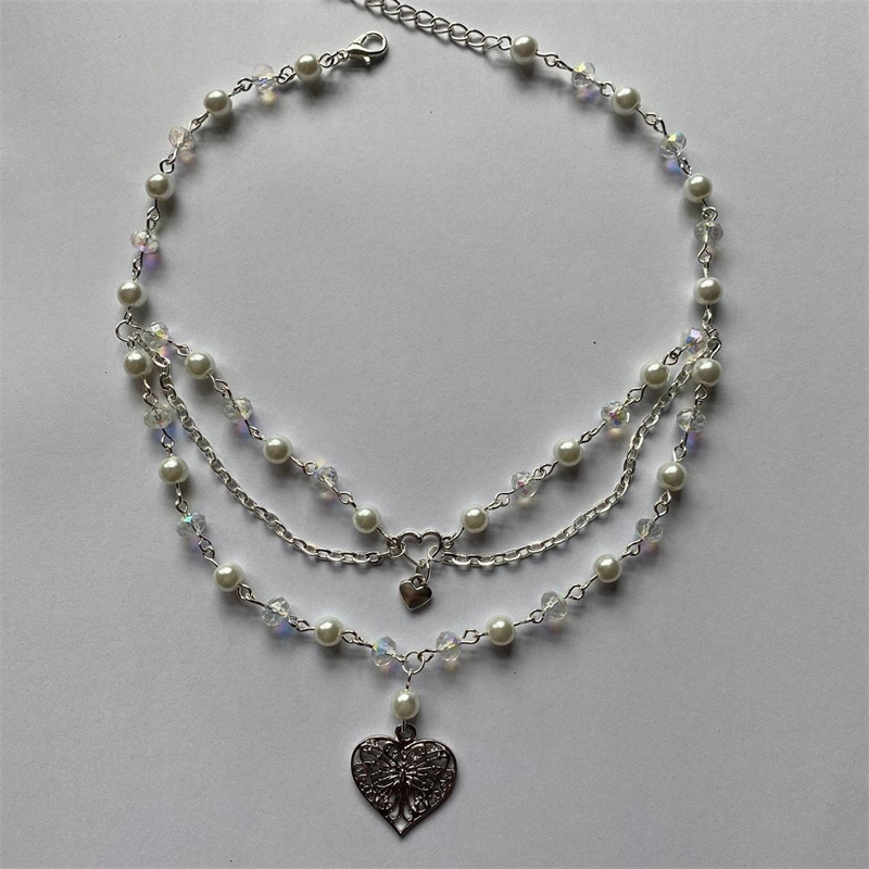 Vlinder Hart Parels Ketting Vo - Pearl Choker Necklace Vintage recensie en prijs