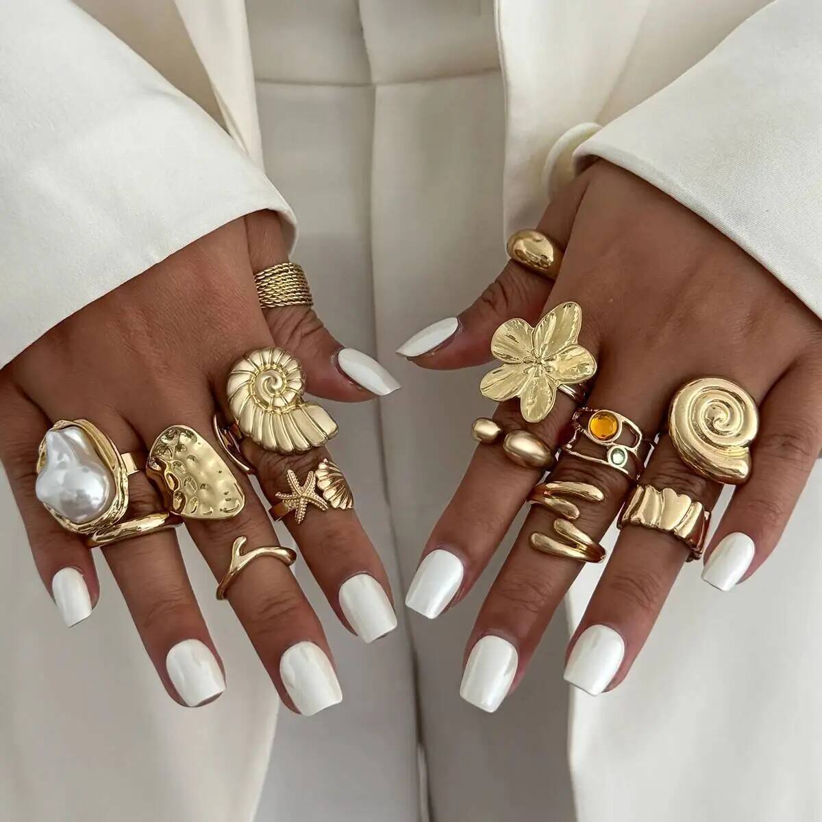 IngeSight.Z 14 stks/set Hip Ho - Vintage Punk Knuckle Rings Set recensie en prijs