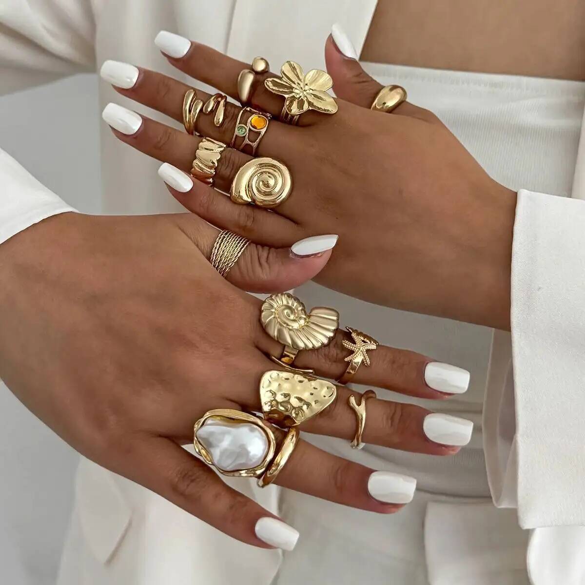 IngeSight.Z 14 stks/set Hip Ho - Vintage Punk Knuckle Rings Set recensie en prijs