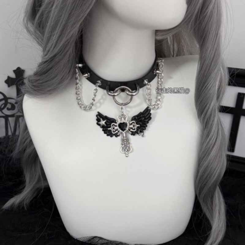 Gotische Subcultuur Engelenvle - Layered Pendant Necklace Aesthetic recensie en prijs
