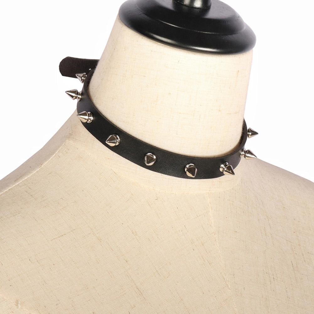 Zwarte PU Lederen Choker Ketti - Goth Punk Spike Choker recensie en prijs