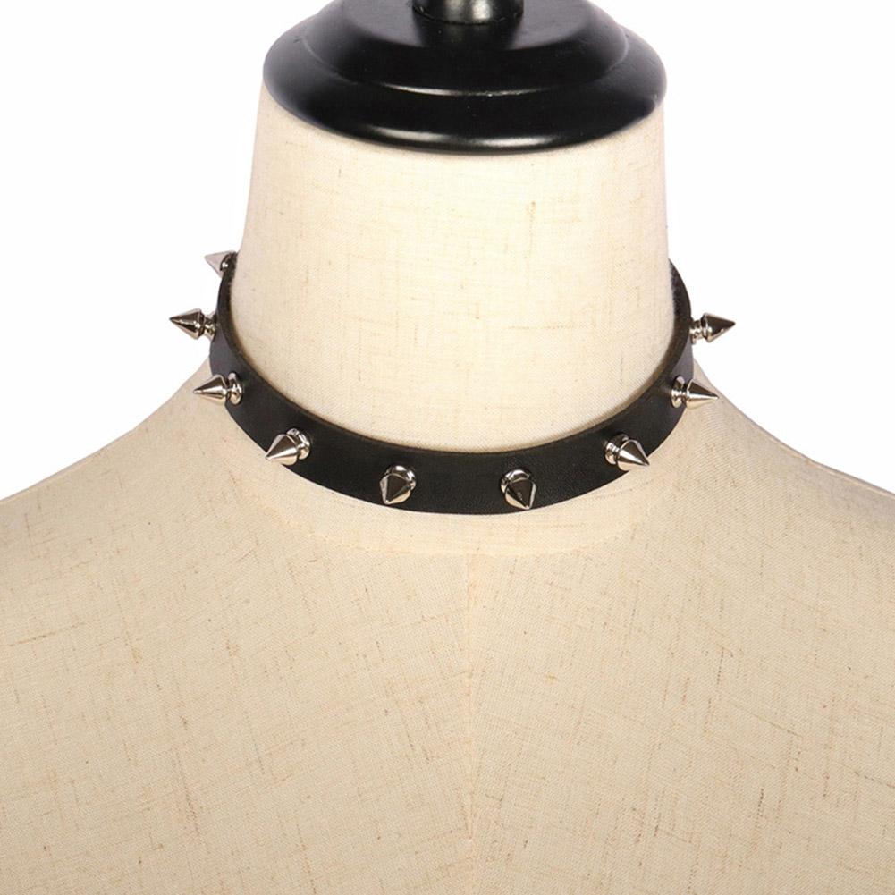 Zwarte PU Lederen Choker Ketti - Goth Punk Spike Choker recensie en prijs