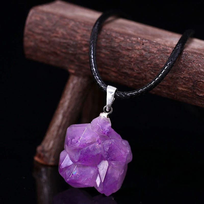 Natuurlijke Amethisten Bloem K - Crystal Pendant Necklace Natural Stone recensie en prijs
