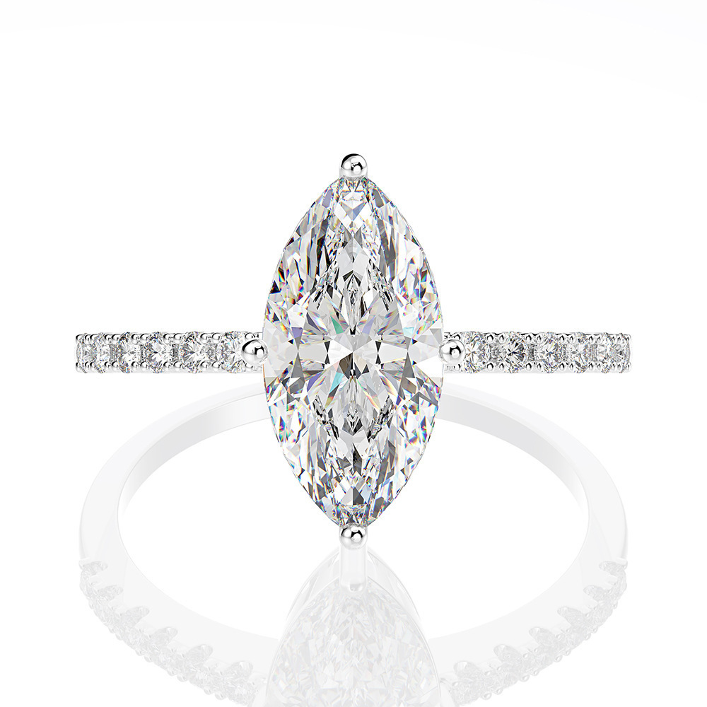 Luxe Echte 1 Karaat D Kleur Ma - Moissanite Engagement Ring 1 Carat recensie en prijs