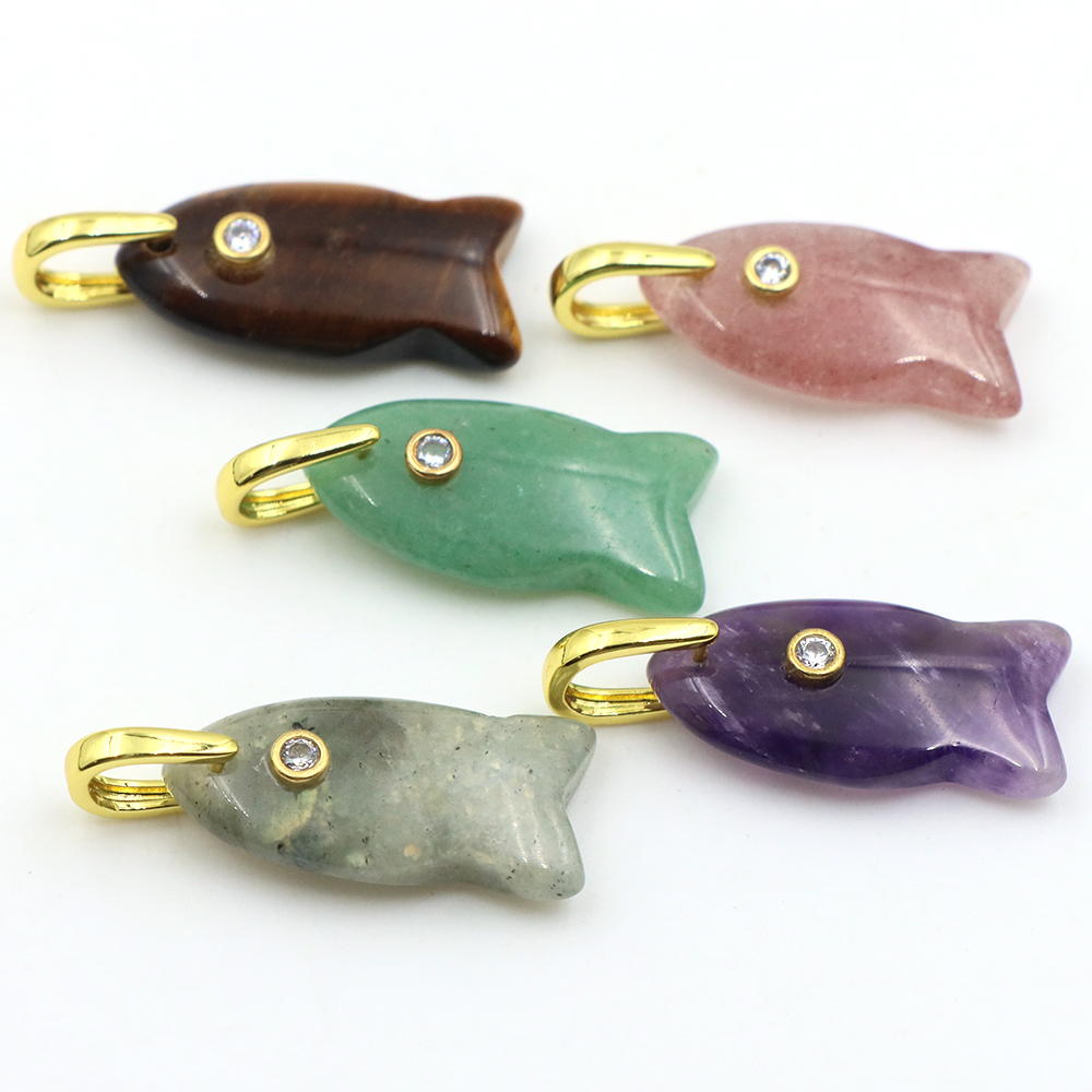 26mm Visvormige Natuurstenen H - Crystal Pendant Necklace Natural Stone recensie en prijs