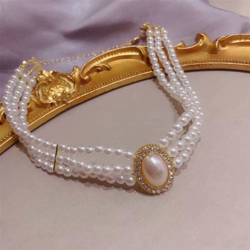 Luxe Vintage Drielaagse Imitat - Pearl Choker Necklace Vintage recensie en prijs