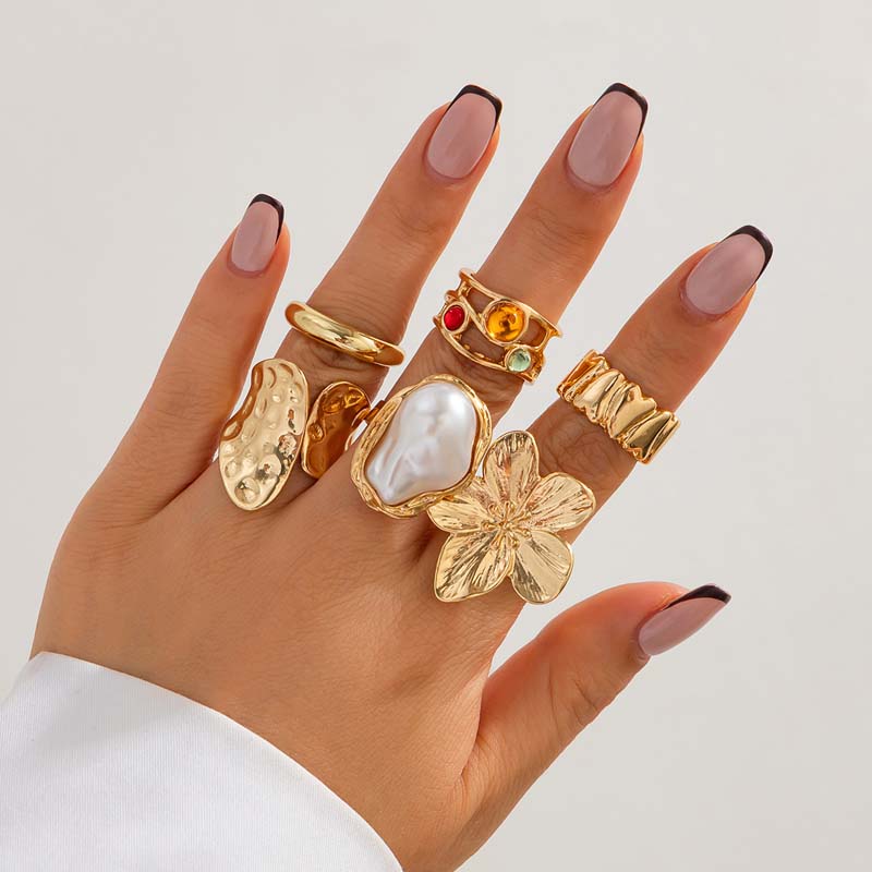 6 stks/set Vintage Metalen Blo - Vintage Punk Knuckle Rings Set recensie en prijs