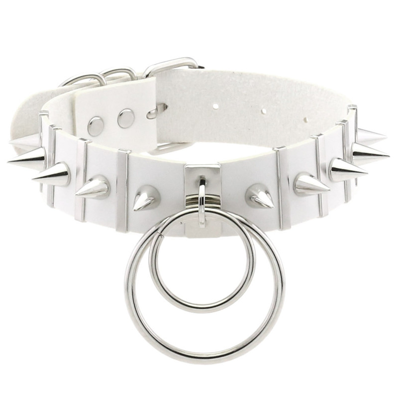 Roze bondage spike choker nek  - Goth Punk Spike Choker recensie en prijs